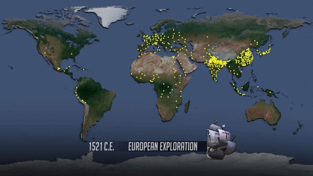 "World Population" video screen shot of 1521