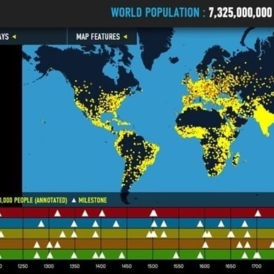 New World Population Cartogram – National Geographic Education Blog