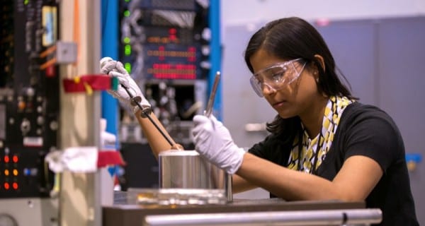 Woman working in lab