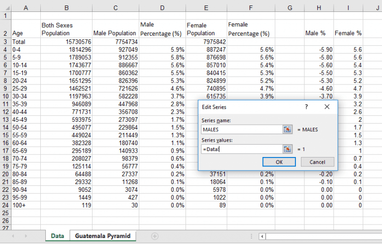 How to Build a Population Pyramid in Excel: Step-by-Step Guide ...