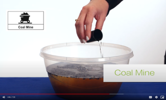 Screenshot of video lesson plan "Who Polluted the Potomac?" showing interactive activity