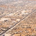 Aerial view of the Zaatari refugee camp in Jordan. The world's largest camp of Syrian refugees.