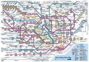 Tokyo Subway Route Map