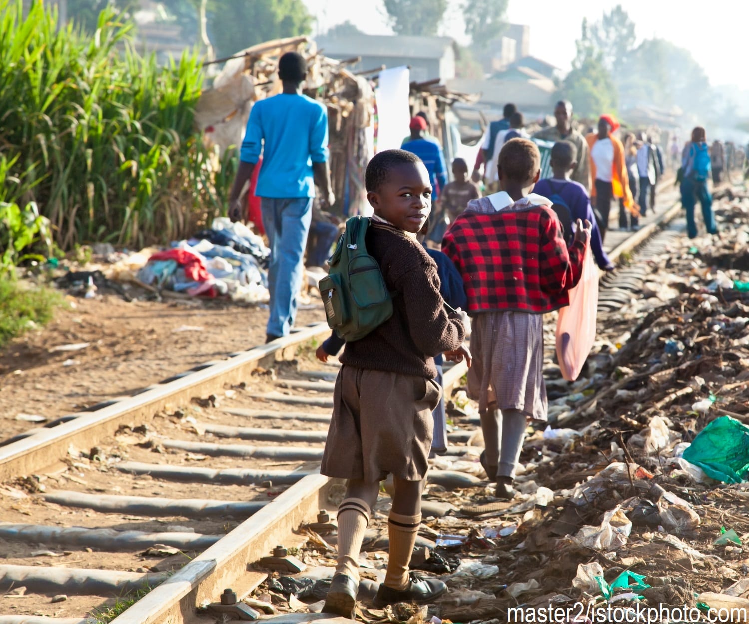Children living in the Kibera slum outside of Nairobi, Kenya.
