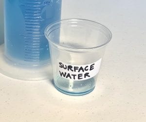 Demonstration of water availability for middle and high students shows the limited amount of freshwater on Earth