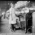 12-year-old girl working at spooling in a West Texas cotton mill in 1913