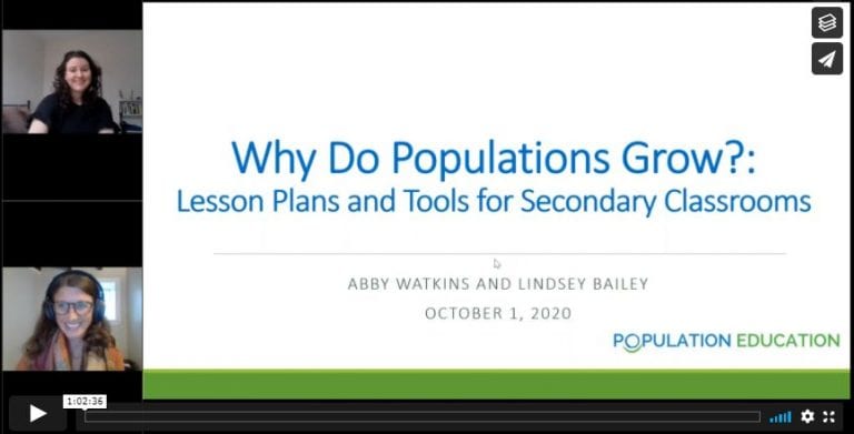Classroom Activities for Teaching About Population Growth: Webinar