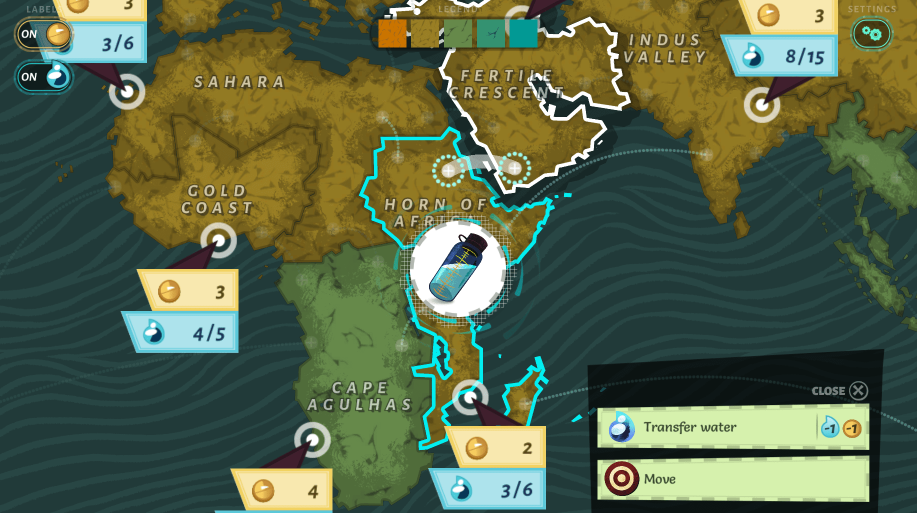 Screenshot of Aquation Freshwater Access Game from Smithsonian Science Education Center