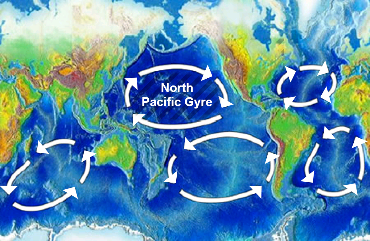 Map of the North Pacific Gyre