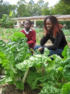 People in student garden