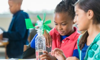 Elementary students complete a STEAM project to add Art to STEM
