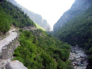 A beautiful example of nature from Albania, with Dajti Mountain in the background and the gorge of Tirana River to the right
