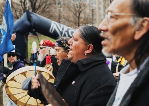 Attendees of the 2017 Indigenous Peoples March in Washington, DC.