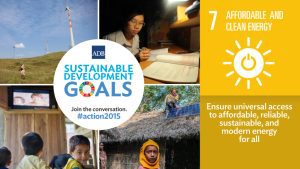 A banner for Sustainable Development Goal 7: Affordable and clean energy for all.