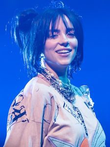 Billie Eilish, who has used eco-friendly practices in her recent tour.