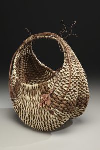 An Appalachian hen basked, woven from kudzu vines.